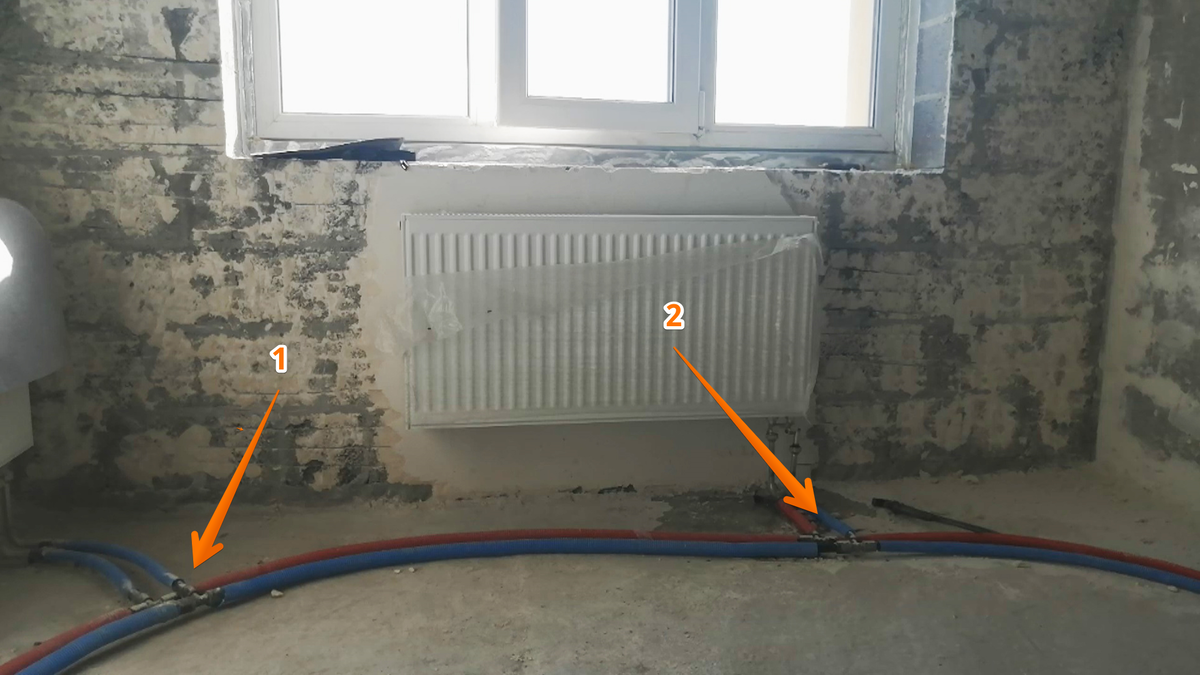 Соединения радиаторов и труб отопления под стяжкой