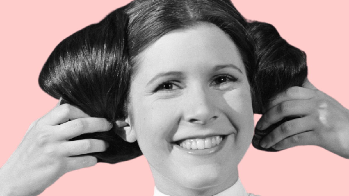 Кэрри Фишер в образе Принцессы Леи