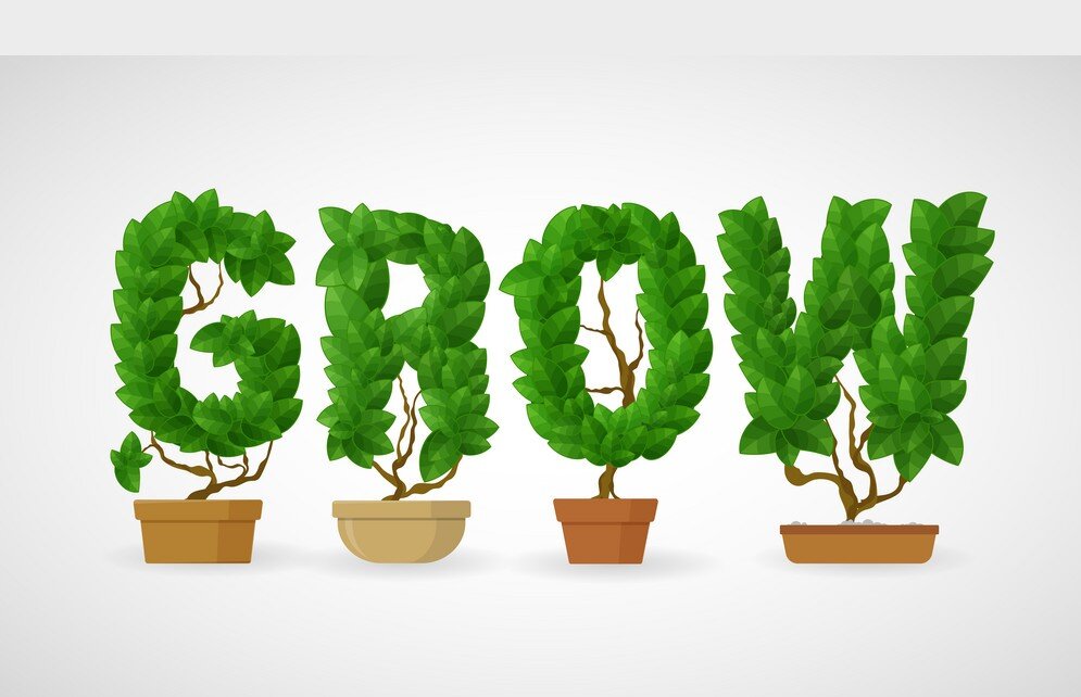 Likes grow. Grow надпись вектор. Приложение со словом grow.