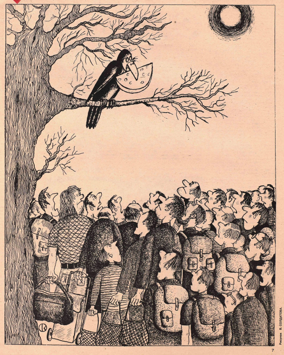 Художник В.Солдатов журнал "Крокодил" №25 1988