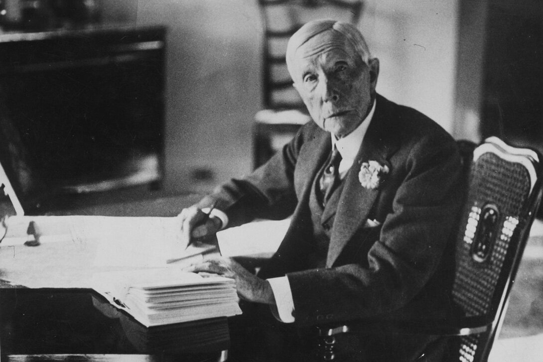 Джон Рокфеллер в возрасте 87 лет