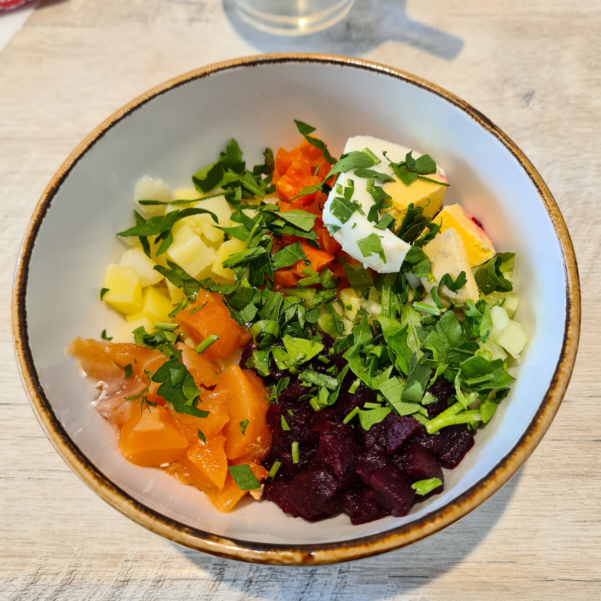 Салат Винегрет с семгой