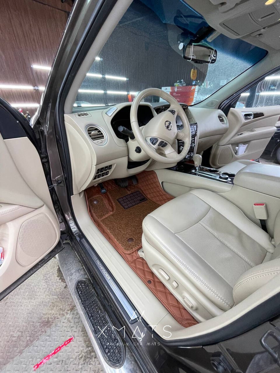 3D коврики из экокожи на Nissan Pathfinder 4 ( R52 )