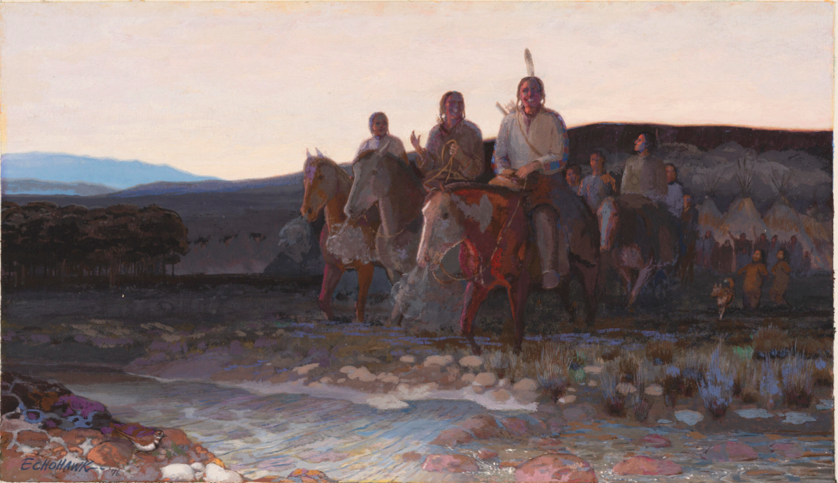 Отправление на весеннюю охоту. Худ. Браммет Экхохоук (1922-2006), коренной американец, происходил из племени пауни