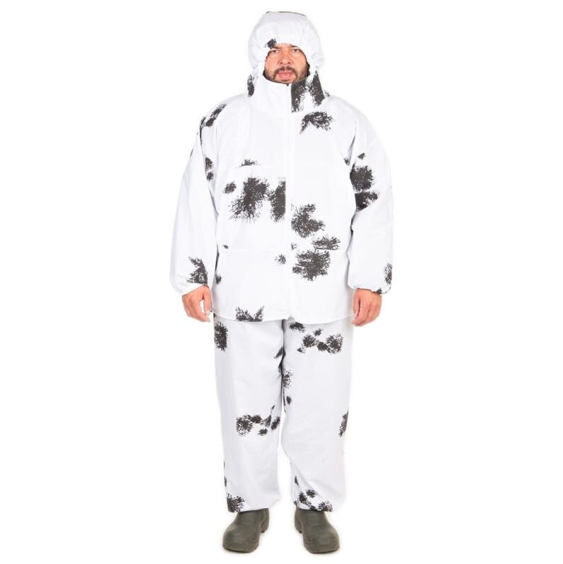 Маскхалат клякса - зимний Маскировочный костюм тихий, не шуршит при трении, ветростойкий, влагозащитный. Подходит для подразделений специального назначения, пехоты, разведки.