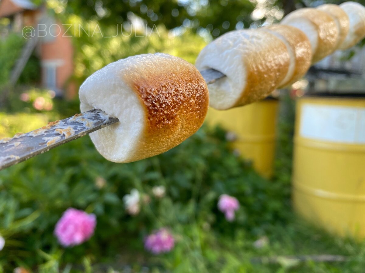 Вот так выглядит готовый жареный зефир