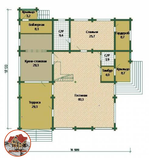 Замечательный просторный деревянный загородный дом со вторым светом и санузлами в каждой спальне, общей площадью 304 м²…