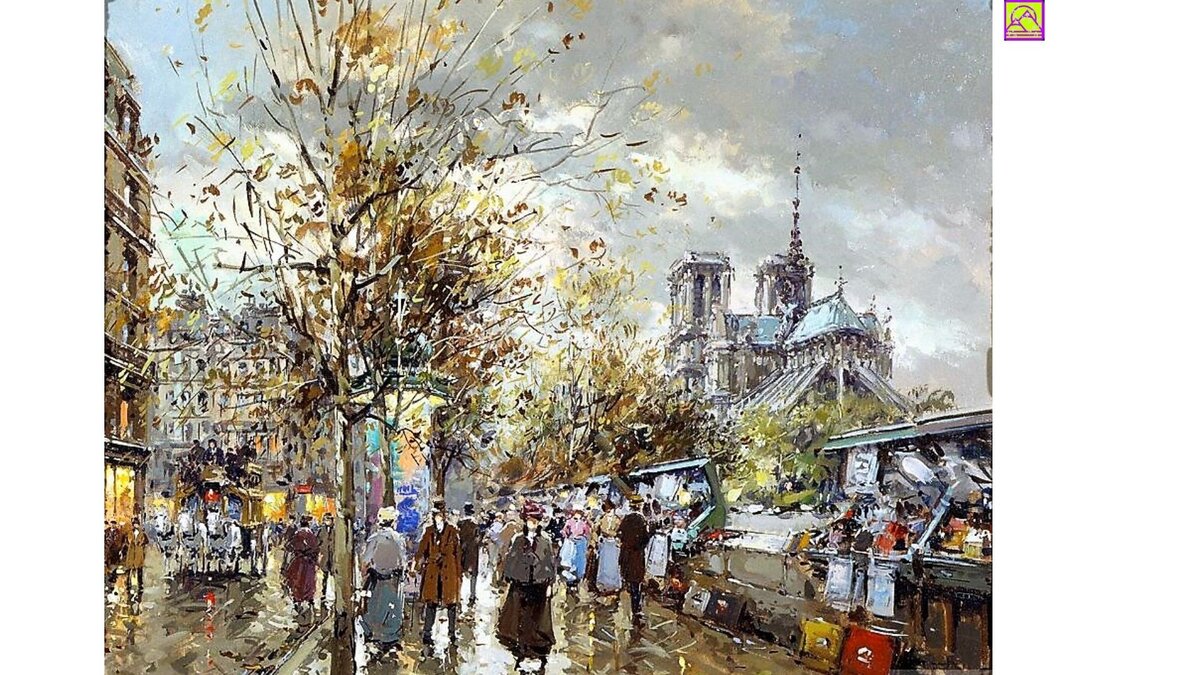 Антуан Бланшар. Вид на Нотр-Дам-де-Пари