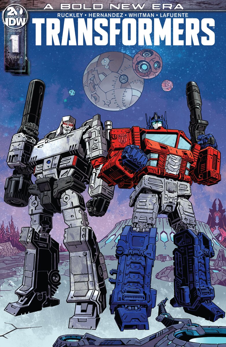 Обложка первого выпуска серии "Transformers" 2019 года, IDW