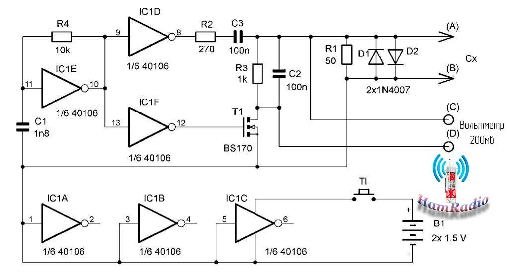 Esr micro v4. Схема приставки к мультиметру для измерения esr. Схемы измерителей esr конденсаторов. Схема манфреда измерения esr конденсаторов. Схема esr метра к157да1.