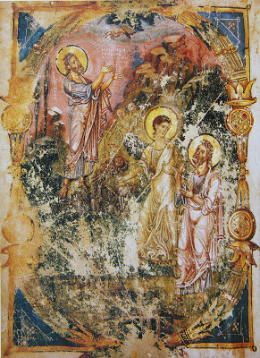 Видение пророка Иезекииля, византийская икона IX века (изображение из открытого доступа)