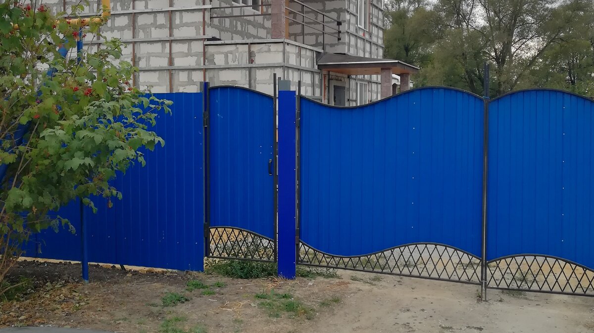 Мой синенький забор из профлиста @Для Себя своими руками