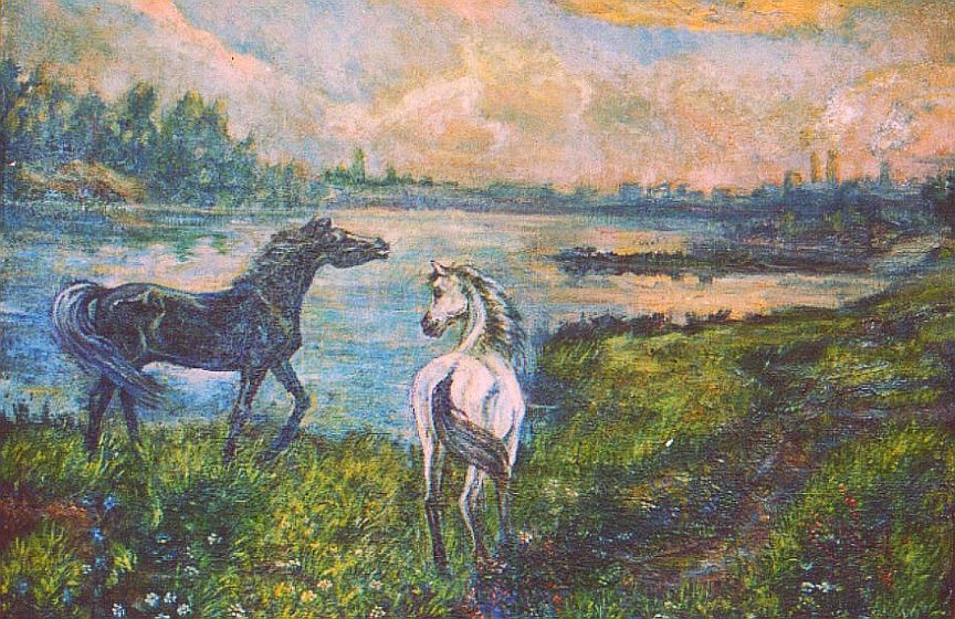 Галина Ручий. Диалог (1990 Холст. Масло. 60x90)