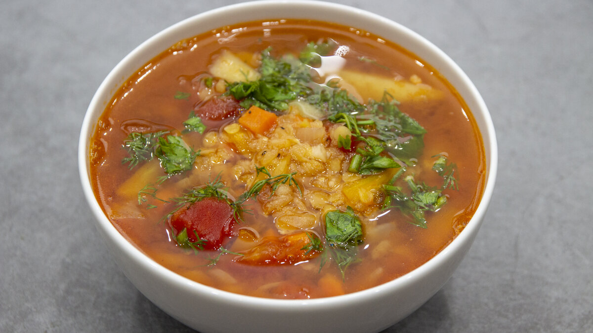 Суп со свининой, рисом и чечевицей – простой и вкусный рецепт, как приготовить пошагово