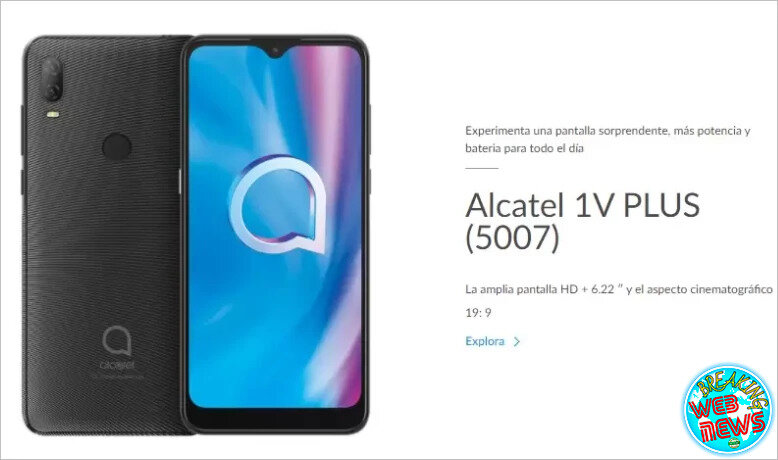 На картинке: Смартфон Alcatel 1V Plus. Источник: yandex.ru/images