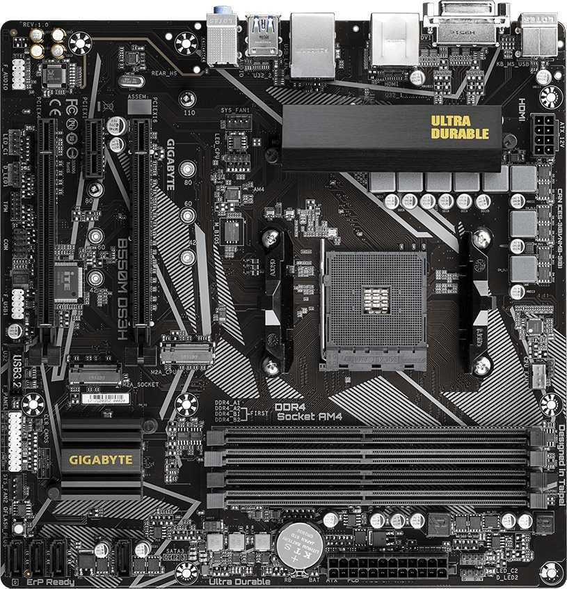 GIGABYTE B550M DS3H. Фото взято из citilink.ru