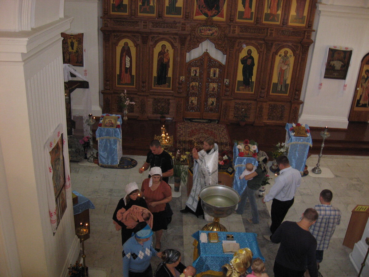 Крещение в храме села Кулаково Тюменского района, 2007 год