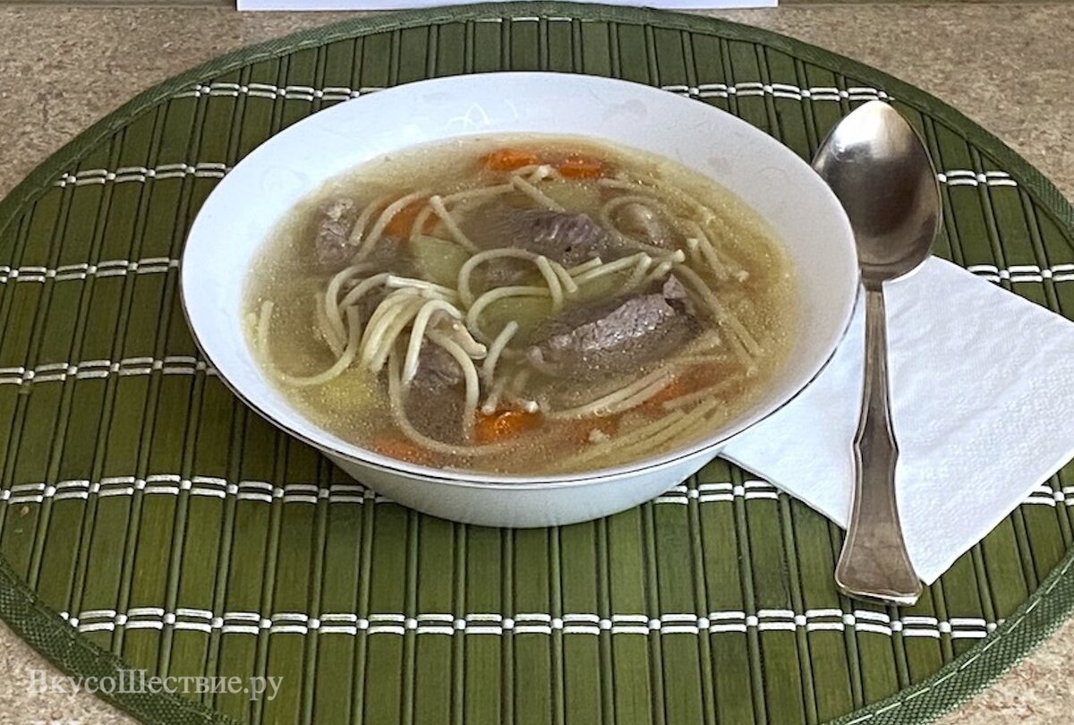 Наваристый суп с бараниной, картофелем и лапшой - готовим с душой, едим с аппетитом