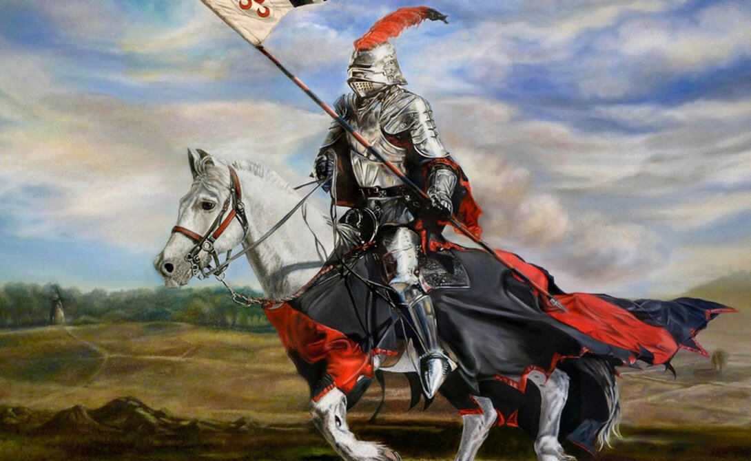 Копье 

Кавалерийское копье стало главным оружием конницы. В конце XII века рыцари догадались прижимать копье к туловищу, что придавало захвату большую жесткость и обеспечивало невероятную силу удара. Столкновения с западной конницей для сарацинов были сродни грому господню.