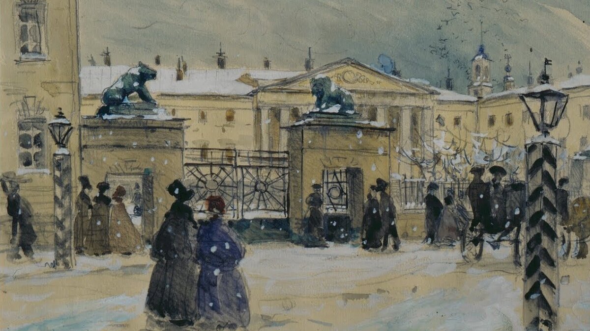 Акварель А.Н.Бенуа