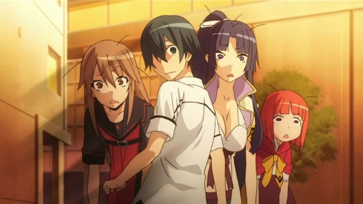 Изображено аниме - Волчица и семеро друзей