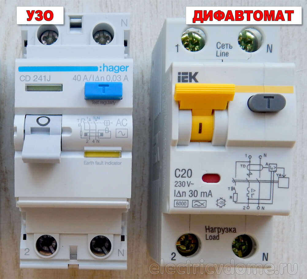 Чем отличается УЗО от дифавтомата простыми словами | Электрик в доме | Дзен
