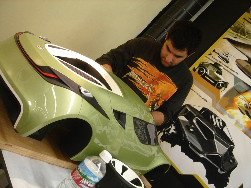 Во время работы над макетом 