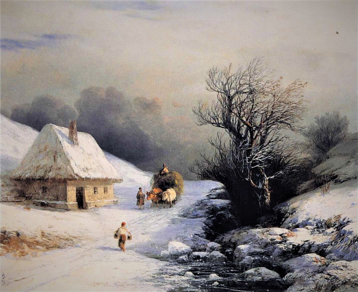 Иван Айвазовский "Зимний пейзаж"