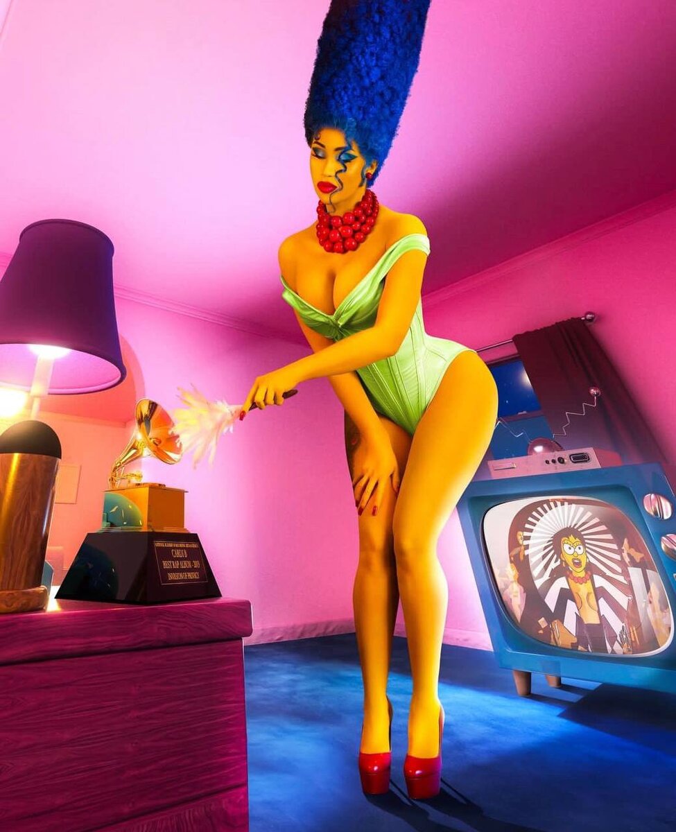 Cardi b marge costume