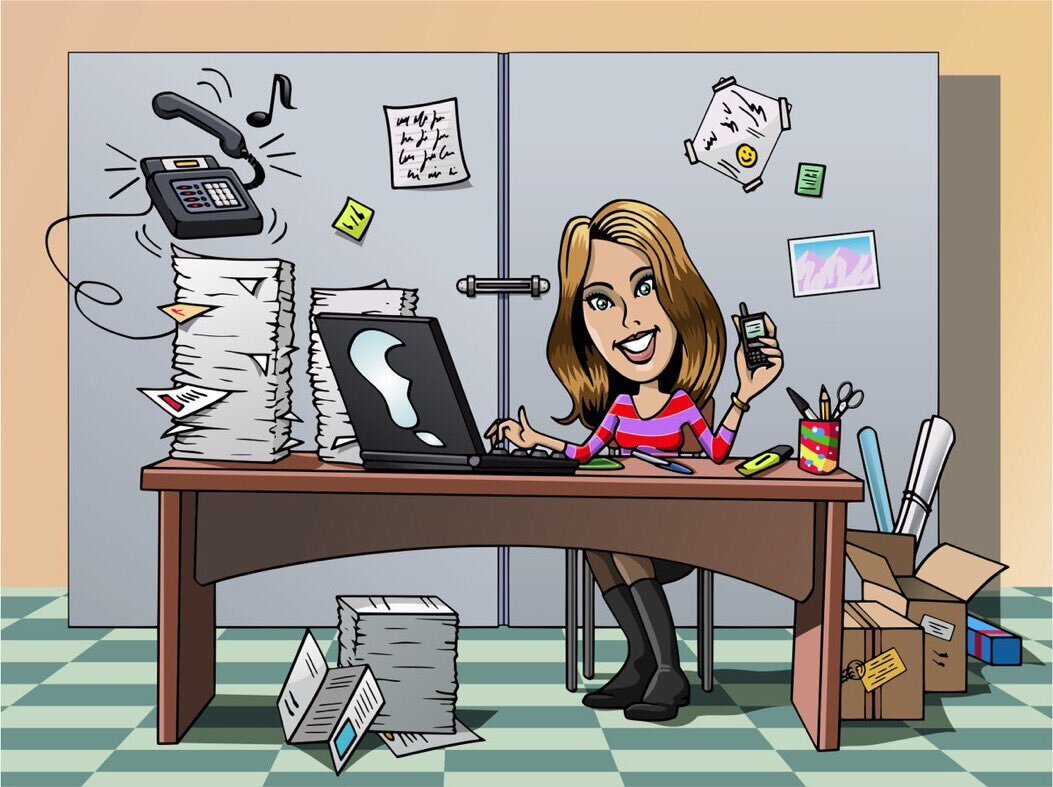 Типичный офисный работник. Карикатура - хороший пример типизации в изобразительном искусстве.