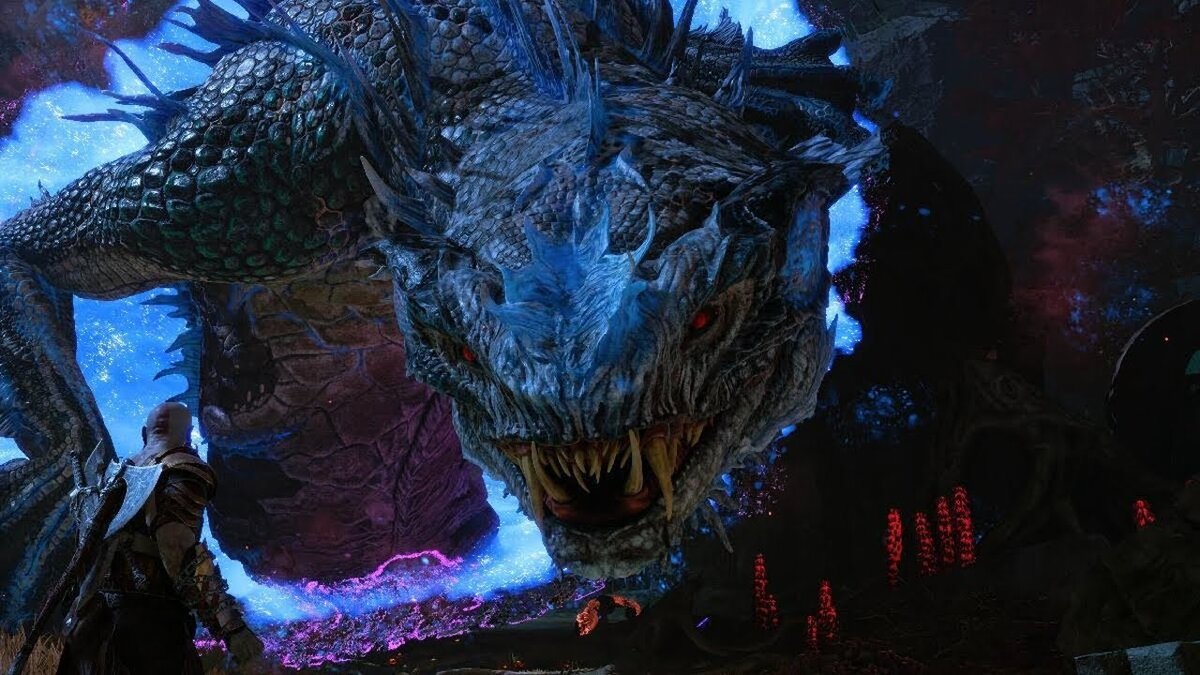 Нидхёгг - God of War Ragnarok [Без урона - Сложность Бог войны] Бой с Боссом