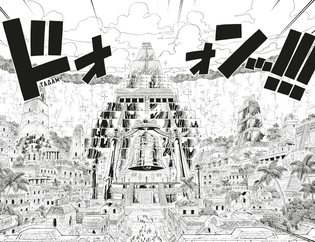 Разворот из манги Эйитиро Оды «One Piece. Большой куш. 11 Мы всегда будем здесь: Книги 31–33» © ООО «Издательская Группа «Азбука-Аттикус»