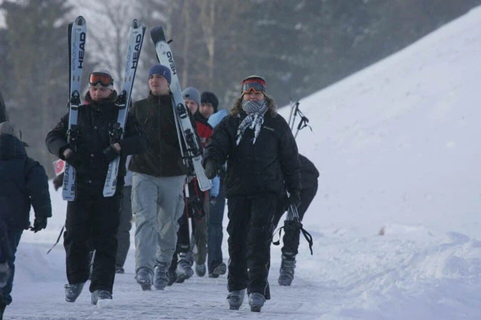     Покататься на лыжах можно и не выезжая из Минска. Виктор ДРАЧЕВ