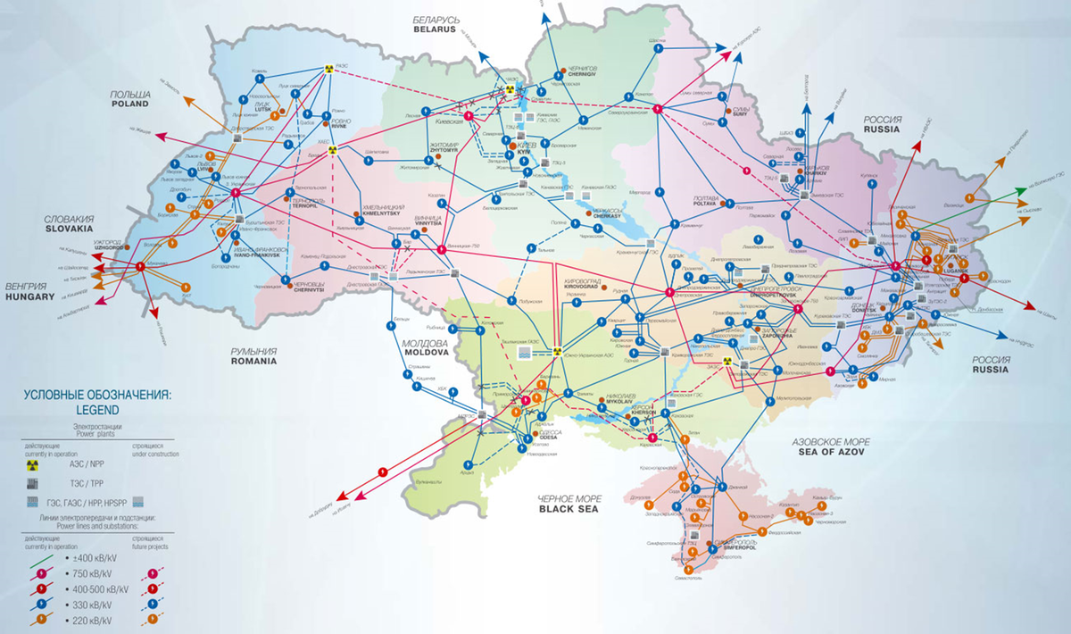 Топологическая карта украины