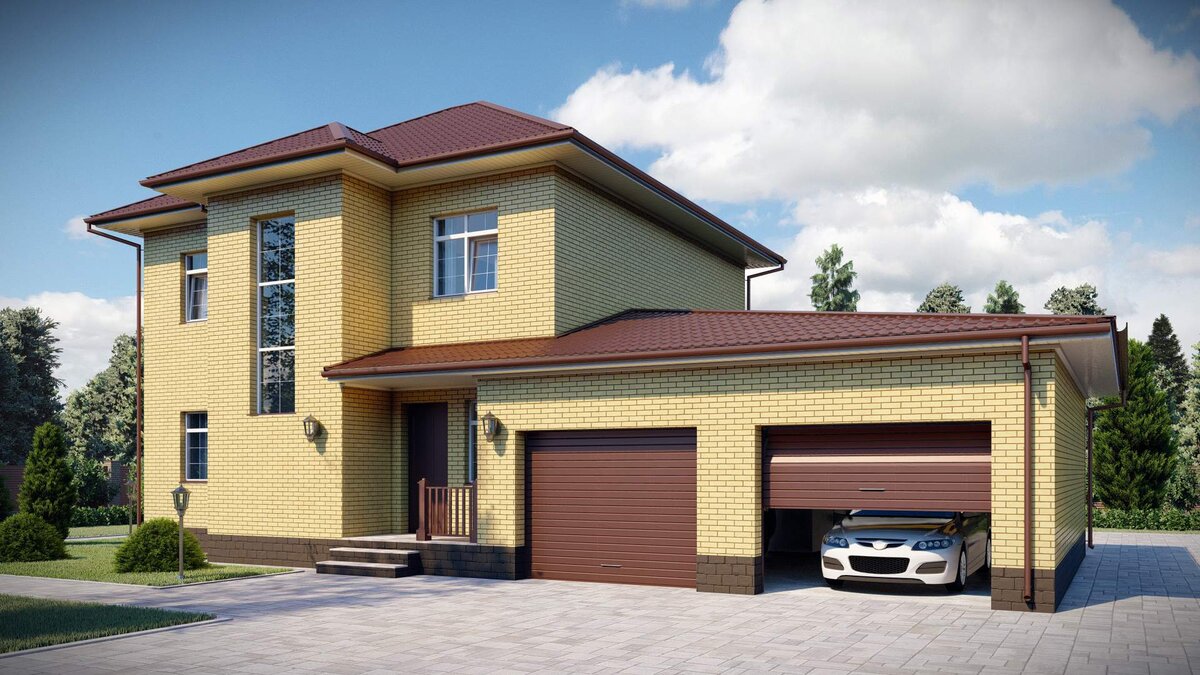 Проект какого-то дома, с пристроенным гаражом. Картинка из интернет.