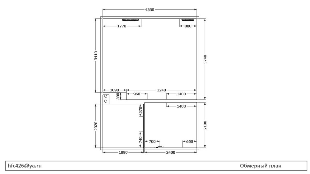 Экспресс-дизайн интерьера. Студия 26кв.м. Стоимость проекта 8500.-