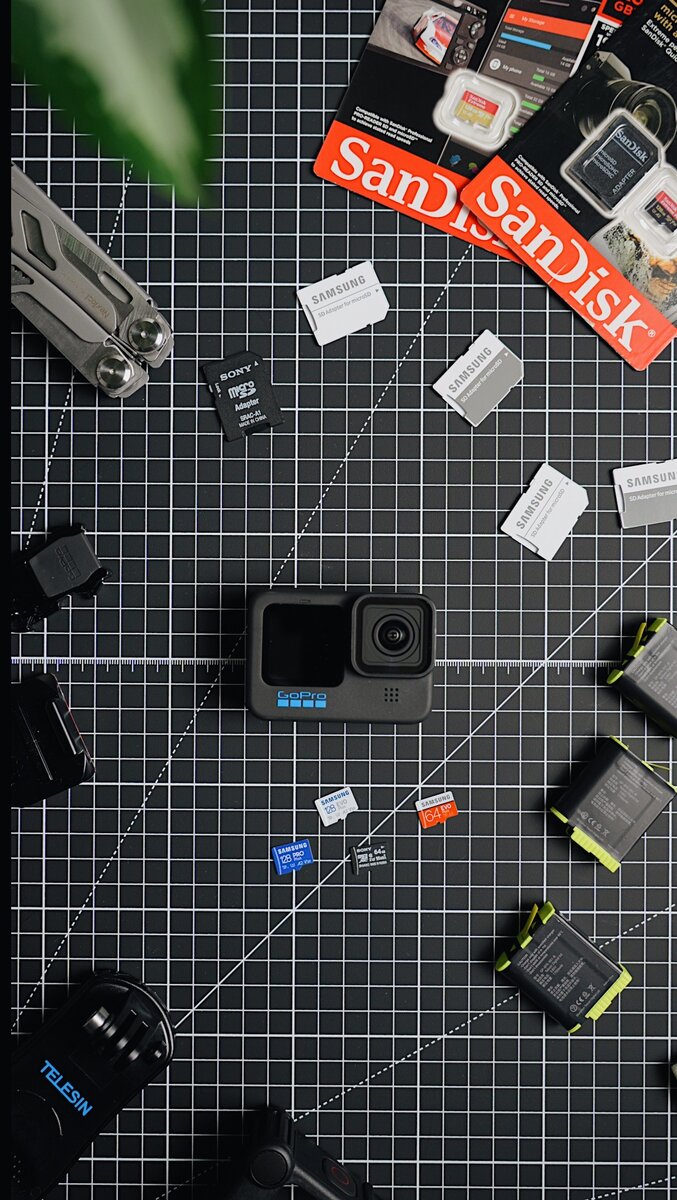 Go Pro 11 и карты microSD разных производителей