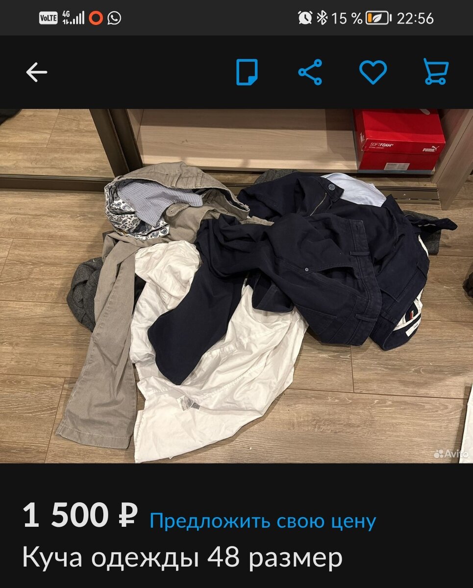 Скриншот из приложения авито