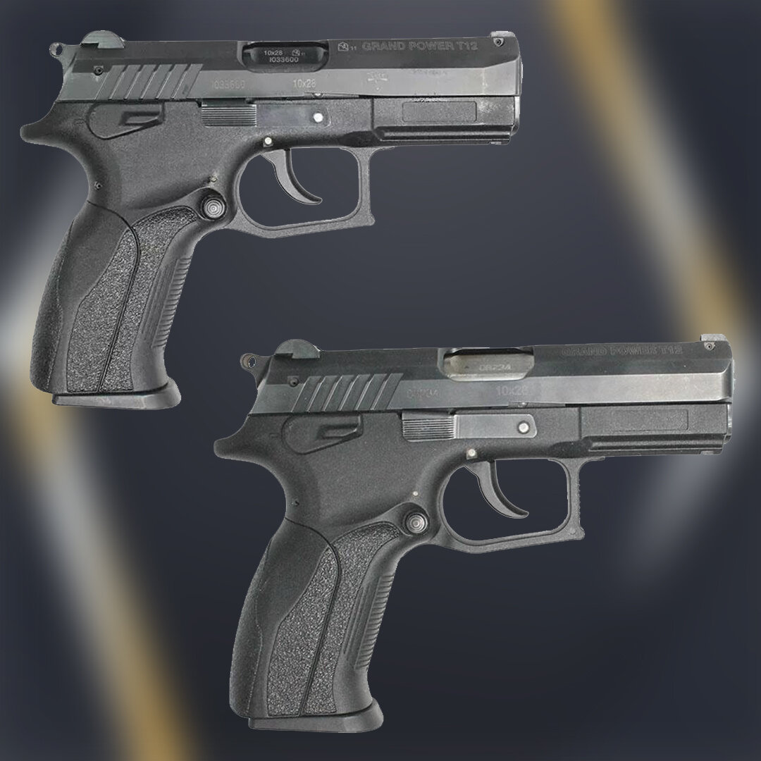 Grand Power T12 Российского (сверху) и Словацкого (снизу) производства