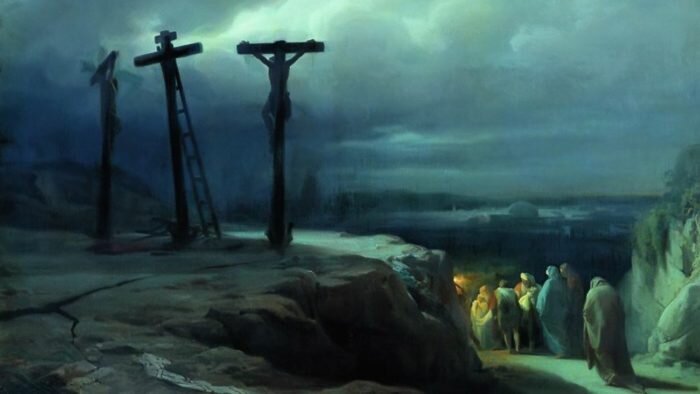 «Ночь на Голгофе» В. П. Верещагин, 1869 г.Государственная Третьяковская галерея, Москва