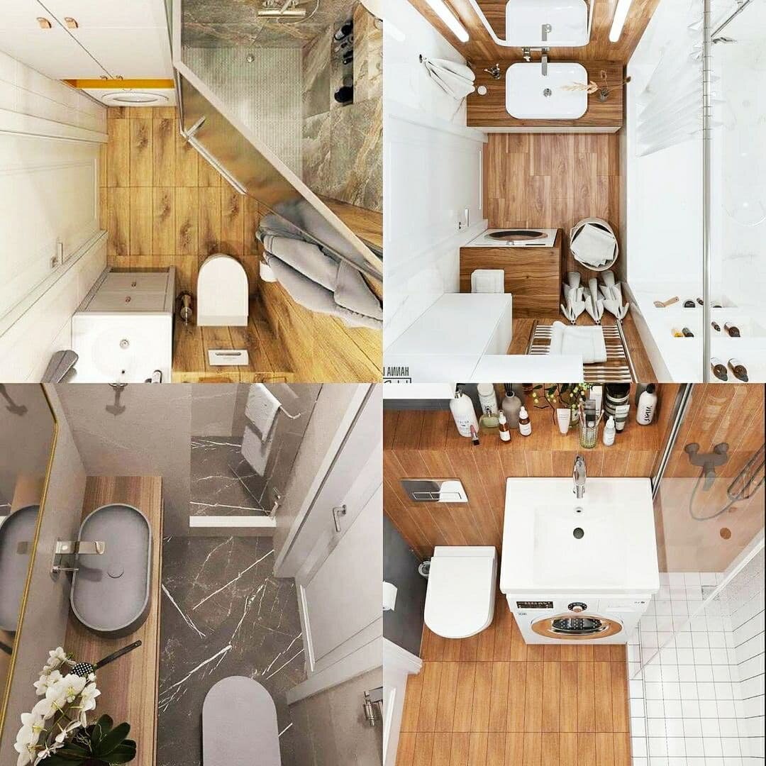 Хорошая организация малых пространств в ванной комнате