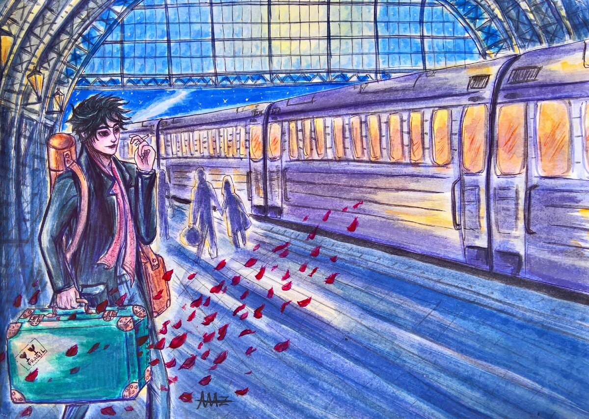 Чернила, акварель