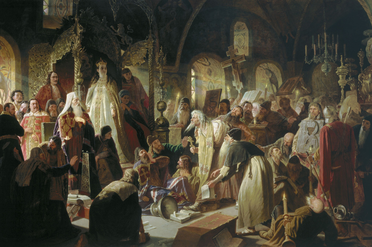 Василий Перов. Никита Пустосвят. Спор о вере. 1881. Государственная Третьяковская галерея