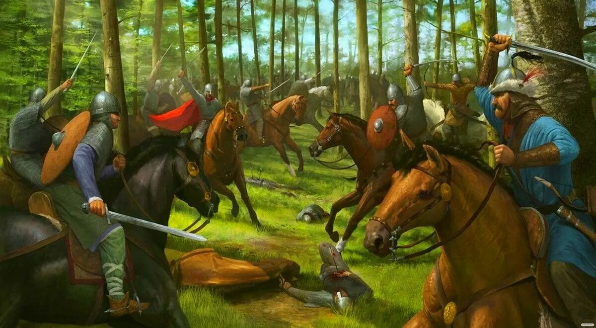 Бой в засечном лесу.