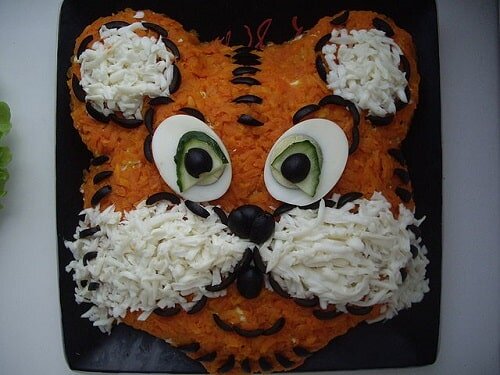 Ингредиенты для салата Тигренок