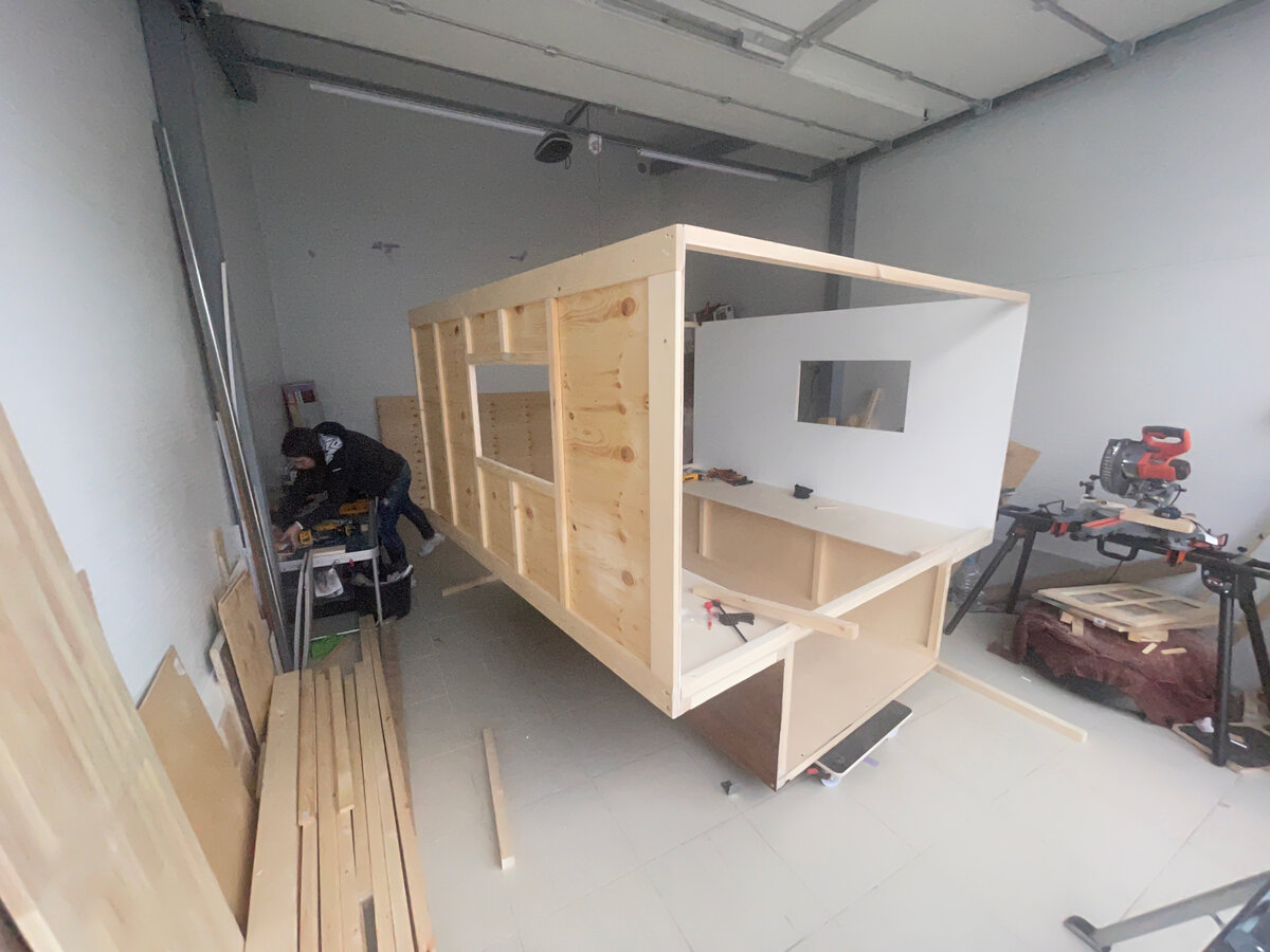 Габариты модуля получились 2200x2200x1650