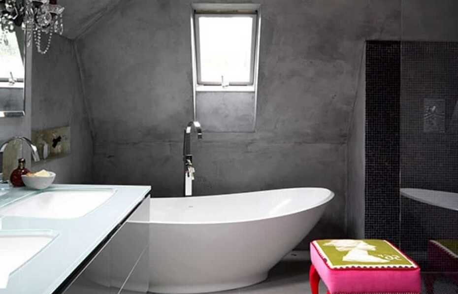 Ванная комната в штукатурке