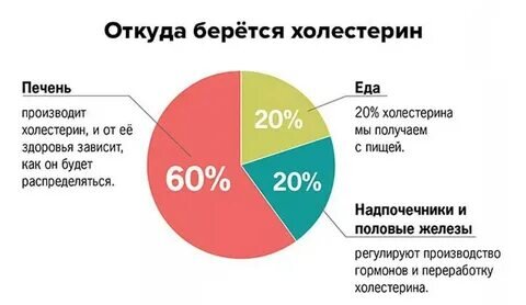 Всего 20%! холестерина мы получаем с едой!