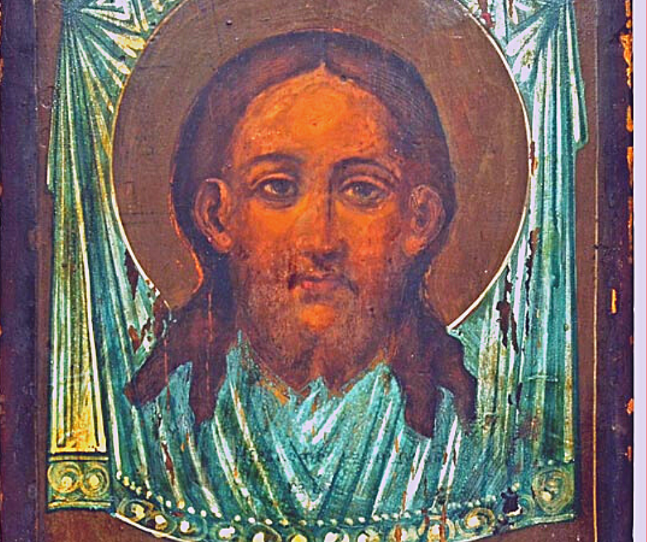 Спас Нерукотворный на плате. 19 век