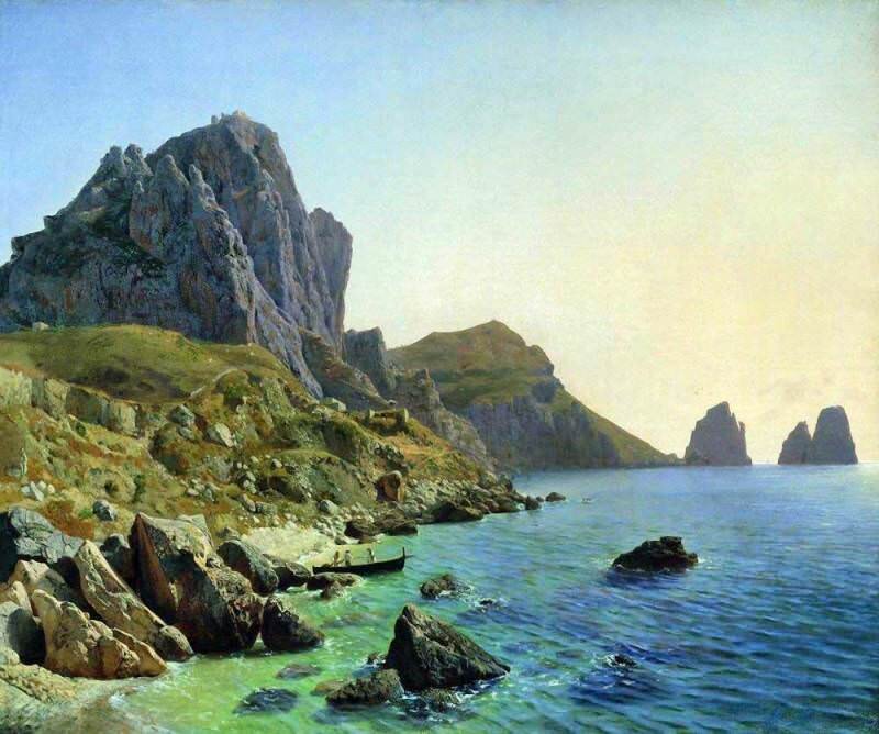 На острове Капри. Береговые утесы. 1859